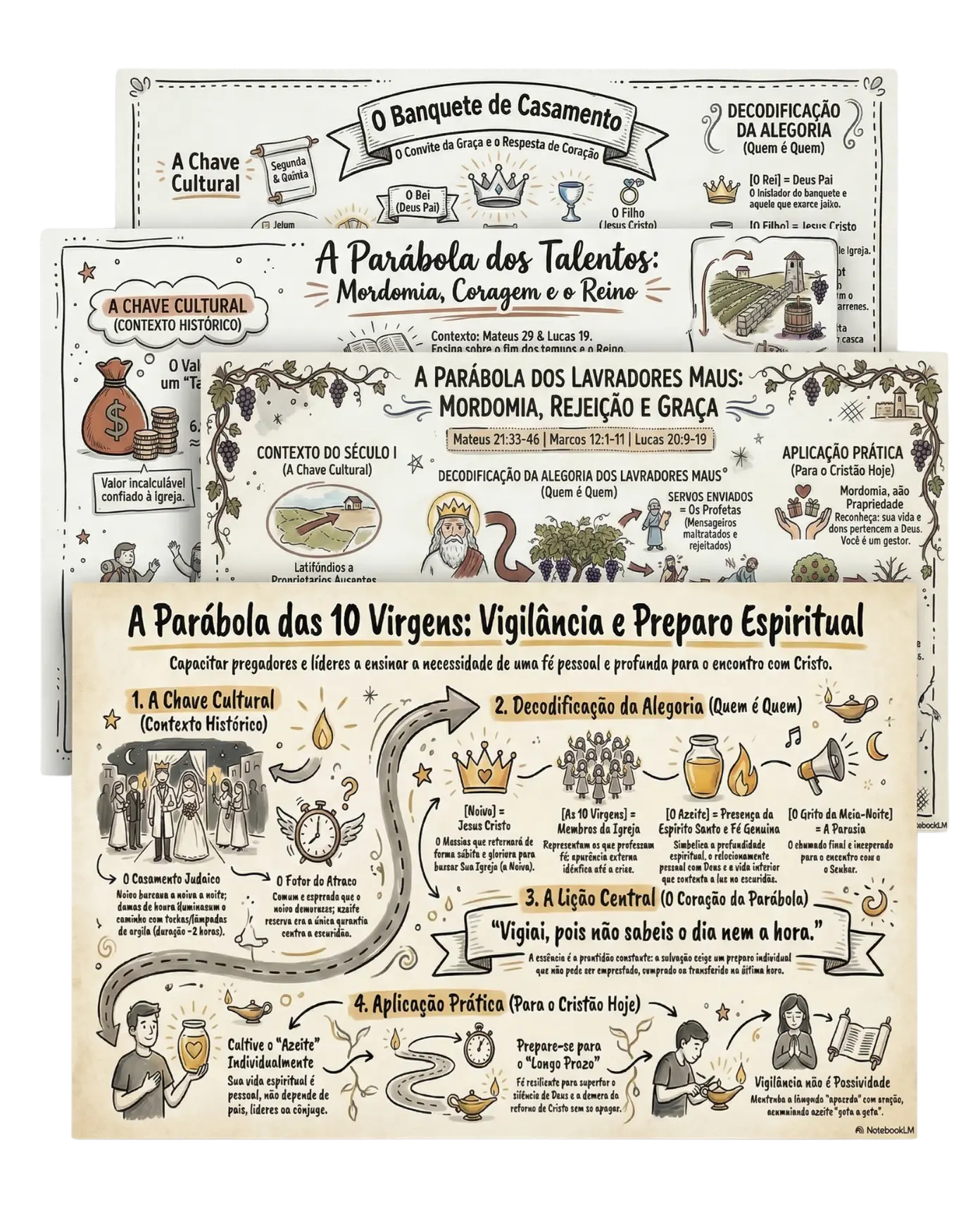 Mapas Ilustrados das Parábolas de Jesus